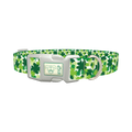 Green Clover Pattern 8870529237207 Dog Collar - plastic silver