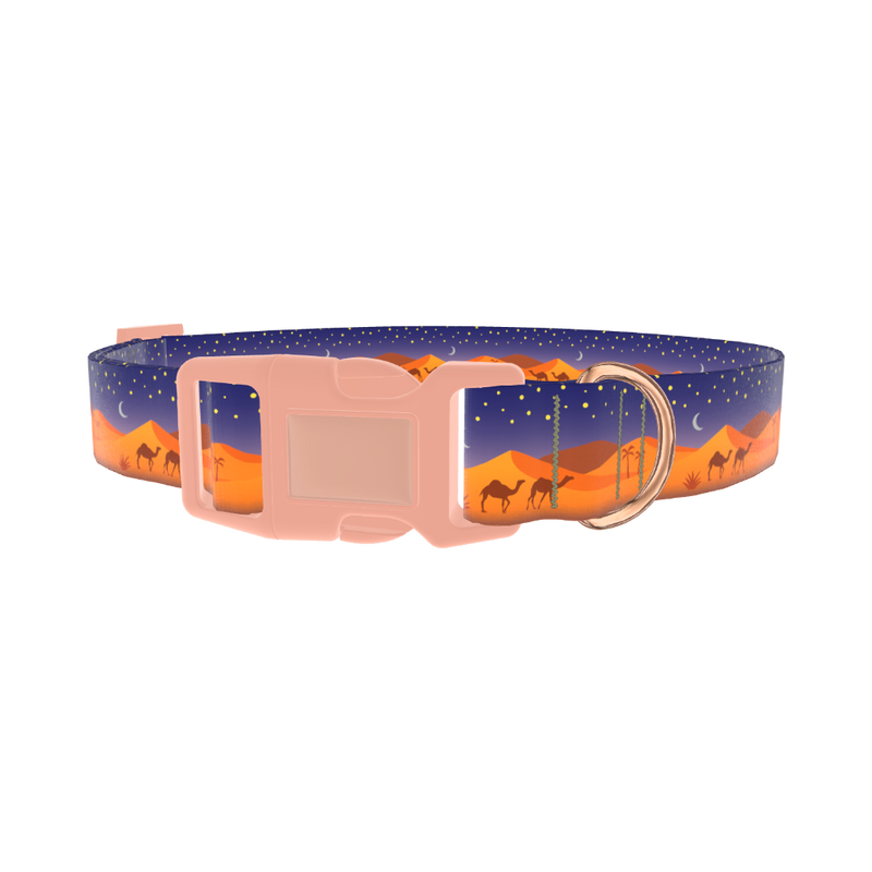 Desert Night Dog Collar - plastic rose gold
