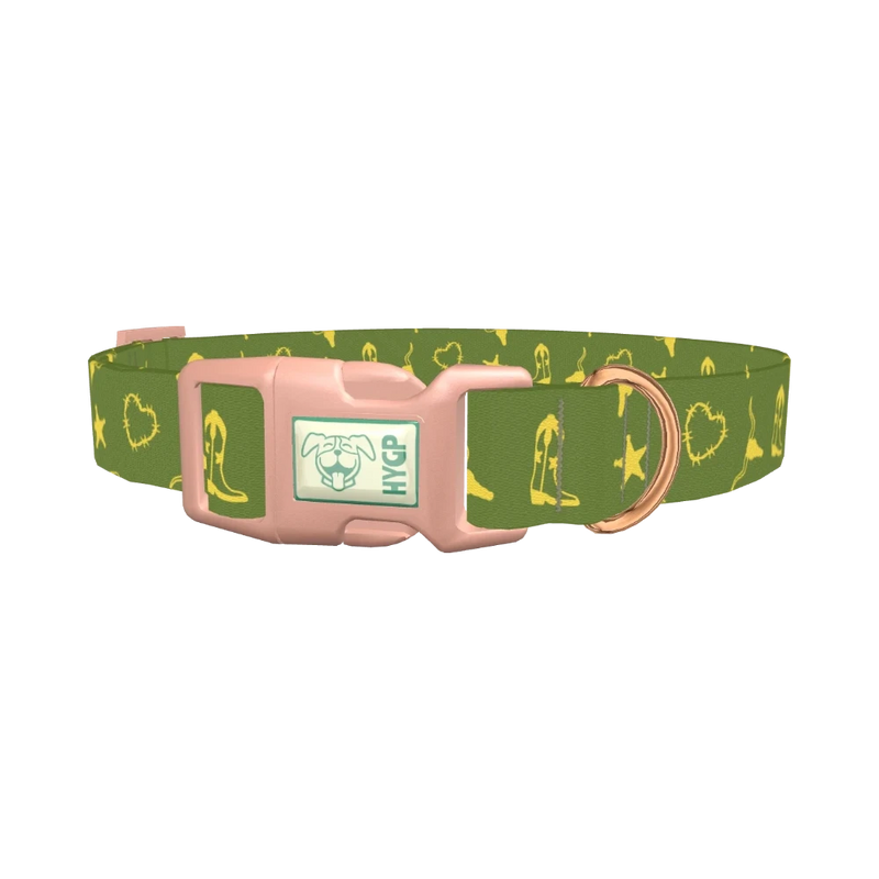 Cowboy Star Dog Collar - plastic rose gold