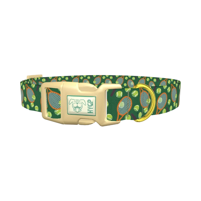Tennis Sport Dog Collar - plastic gold
