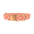 Heart and Daisy Dog Collar - metal rose gold