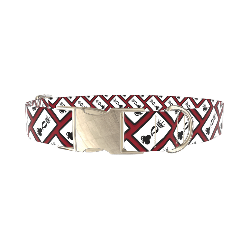 Queen of Clubs Dog Collar