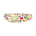 Colorful Brick Pattern Dog Collar - plastic gold