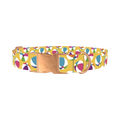 Beach Ball Dog Collar - metal rose gold