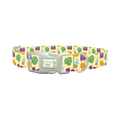 Pineapple Beach Dog Collar - plastic silver