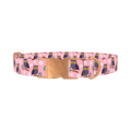 Floral Owl Dog Collar - metal rose gold