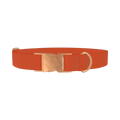 Bronze Satin Color Dog Collar - metal rose gold