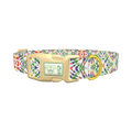 Tie Dye Pattern Dog Collar - plastic gold