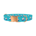 Nautical Sailboat Dog Collar - metal rose gold