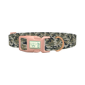 Woodland Camo Dog Collar - plastic rose gold