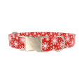 Festive Snowflake Dog Collar - metal gold