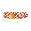 Geometric Sausage Dog Collar - metal rose gold