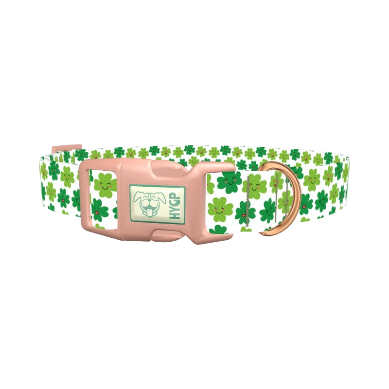 Kawaii Clover Dog Collar - plastic rose gold