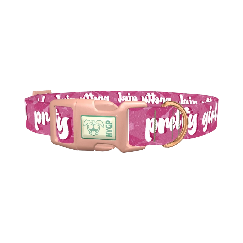 Lip Print Dog Collar - plastic rose gold