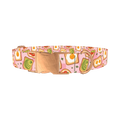 Avocado Toast Dog Collar - metal rose gold