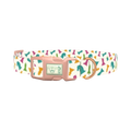 Colorful Chess Dog Collar - plastic rose gold