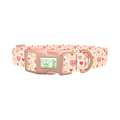 Valentine Hearts Dog Collar - plastic rose gold