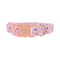 Watercolor Floral Dog Collar - plastic rose gold
