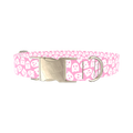 Ghost Halloween Dog Collar - metal silver