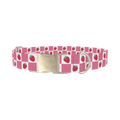 Strawberry Patch Dog Collar - metal silver