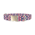 Colorful Tribal Pattern Dog Collar - metal silver