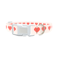 Cross Stitch Heart Dog Collar - plastic rose gold