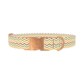 Geometric Chevron Dog Collar - metal rose gold