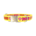 Peace Hippie Dog Collar - metal gold