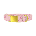 Musical Note Dog Collar - metal gold