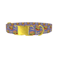 Burger and Fries Dog Collar - metal gold