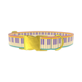 Piano Key Dog Collar - metal gold