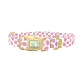 Pink Egg Pattern Dog Collar - plastic gold