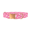 Easter Bunny Floral Dog Collar - metal rose gold