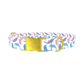 Pastel Dolphin Dog Collar - metal gold