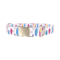 Fishing Lure Pattern Dog Collar - metal silver