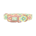 Pastel Tribal Diamond Dog Collar - plastic rose gold