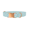 Pastel Valentine Heart Dog Collar - metal rose gold