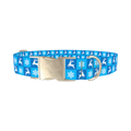 Christmas Deer Snowflake Dog Collar - metal silver