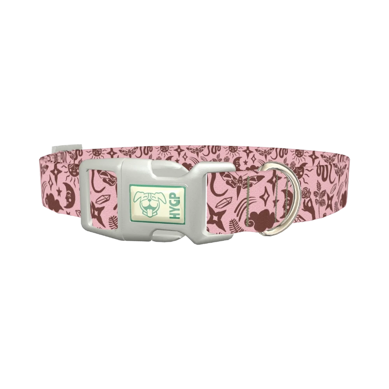 Mystical Nature Dog Collar - plastic silver