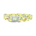 Colorful Mushroom Forest Dog Collar - plastic silver