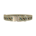 Southwestern Geometric Dog Collar - metal silver