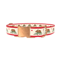 California Republic Flag Dog Collar - metal gold