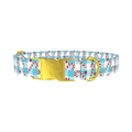 Candy Cane Star Dog Collar - metal gold