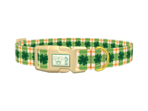 Plaid Clover Dog Collar