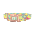 Colorful Splatter Dog Collar - plastic rose gold