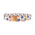 Striped Stars Dog Collar - metal rose gold