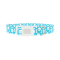 Skull and Bone Dog Collar - plastic silver