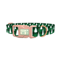 Fir Plaid Dog Collar - plastic rose gold