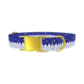 Christmas Night Town Dog Collar - metal gold