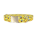 Happy Bees Dog Collar - metal silver